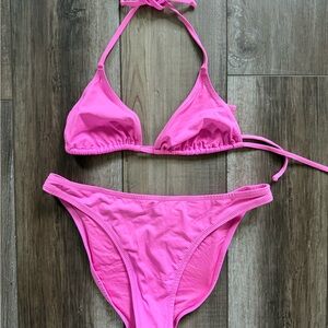 SKIMS Bright Pink Bikini Set